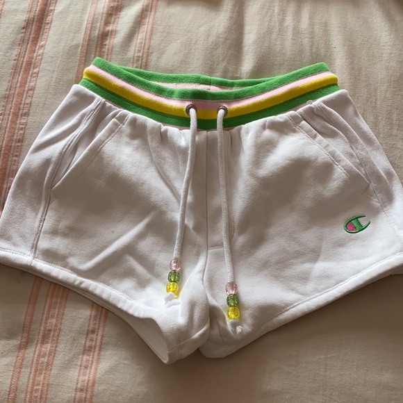 Champion white shorts with jewels on the strings - Picture 2 of 2